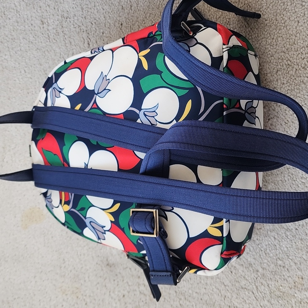 Kate Spade Multicolor Floral Backpack - Red, Green, Blue - Picture 15 of 16
